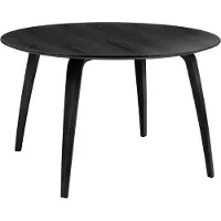 Gubi pyöreä ruokapöytä Black stained ash