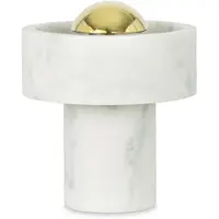 Tom Dixon Stone Portable LED -pöytävalaisin 28 cm Marble-gold