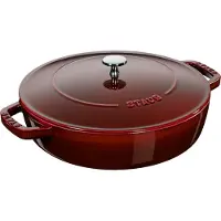Staub Chistera paistinpannu valurauta Ø28 cm Grenadiininpunainen