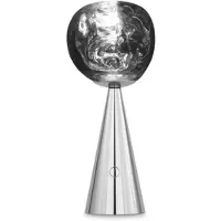 Tom Dixon LED-akkupöytälamppu Melt Portable, hopea, 29 cm Melt, himmennettävä, Kromi/hopea, Makuuhuone, Synteettinen materiaali, Design