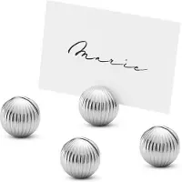 Georg Jensen Bernadotte pöytäkortinpidike, 4 kpl, kromattu