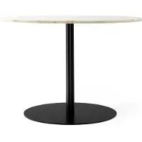Audo Copenhagen Harbour Column ruokapöytä, 105 cm, musta jalka - Estremoz marmor
