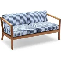 Skagerak , Virkelyst 2-Seater Sea Blue Stripe Teak