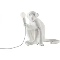 Seletti Pöytävalaisin , Monkey Lamp, Valkoinen, Olohuone, Muovi, Design
