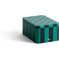 HAY Tin Container, small, green/dark blue