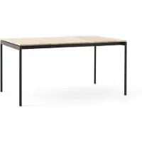 &tradition Ville AV25 -ruokapöytä warm black / tiikki 150 x 90 cm