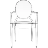 Kartell - Louis Ghost Chair - Crystal - Ruokapöydän tuolit - Philippe Starck - Läpinäkyvä - Muovi