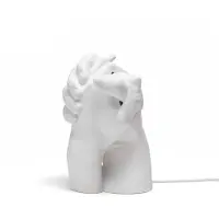 Seletti Design-pöytävalaisin With Me, Valkoinen/opaali, Olohuone/ruokailutila, Keraaminen, Design