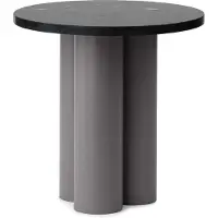 Normann Copenhagen Dit sivupöytä Ø40 cm Harmaa-Musta-marquina