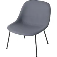 Muuto Fiber nojatuoli, putkijalat, Divina 154 - musta