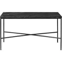Fritz Hansen - MC310 Rektangulärt Soffbord, Charcoal - Sohvapöydät - Paul McCobb - Musta - Metalli/Kivi