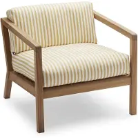Skagerak Virkelyst Nojatuoli Golden Yellow Stripe Teak
