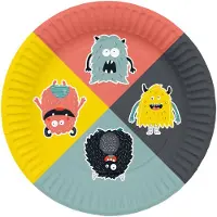 Folat Plates Monster Bash 8pcs.