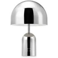 Tom Dixon Bell Portable LED -pöytävalaisin 28 cm Hopea