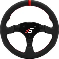 Simagic P-330R (Leather) -ohjauspyörä, 330mm, musta/punainen