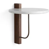 Audo Copenhagen Corbel hylly, tummaksi petsattu tammi - Carrara marmori