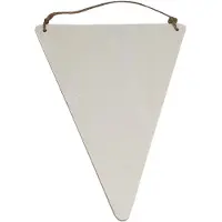 Playwood Wooden Flag Triangle with Hanger 19.5x15cm