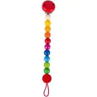 Goki Wooden Pacifier Chain Rainbow