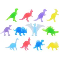 Johntoy Glow in the Dark Colored Dino Toy Figures 12pcs.