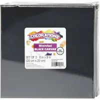 Colorations - Canvas Black 20x20cm Set of 3