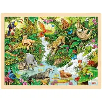 Goki Wooden Jigsaw Puzzle In the Jungle 96pcs. Puu