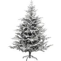 Joulukuusi "Frosty" 150cm vihreä valkoisella glitterillä lights &amp; christmas