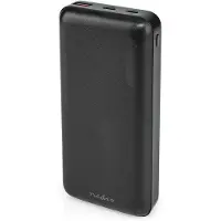 Nedis Virtapankki 20000 mAh 1.5 / 2.0 / 3.0 A Lähtöliitäntöjen määrä: 2 Lähtöliitäntä: 1x USB-A / 1x USB-C Sisääntulon liitäntä: 1x Micro USB / 1x US