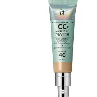 IT Cosmetics CC+ Cream Natural Matte Foundation SPF40, 11 Medium Tan