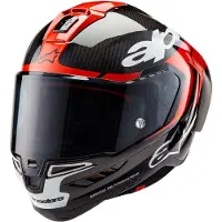 Alpinestars S-R10-elementti Integraalikypärät Carbon/Punainen unisex musta, size XS