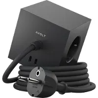 Avolt Square 1 pistorasia USB-C 30W 1,8 m Stockholm black