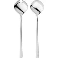 Gense Salatbestik Fuga 25 Cm Mat/Blank Stål 2 Pcs Set - Silver - L:25CM