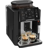 Krups Sensation C10 EA910A, Espressokone, 1,7 L, Kahvipavut, Sisäänrakennettu jauhin, 1450 W, Musta, Kromi