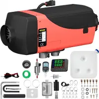 Vevor 12V 2KW dieselilmalämmitin Diesellämmitin Pysäköintilämmitin Ilmalämmitin Diesellämmitin äänenvaimentimella, 10L säiliö, LCD-kytkin autoille, linja-autoille, matkailuautoille, kuorma-autoille ja