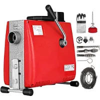 Vevor -viemäriruuvisarja, putkenavaaja, tukkeutunut tulppa, tyhjennysreiän avaaja, lavuaarin viemäri 250 W kylpyammeeseen, wc:hen