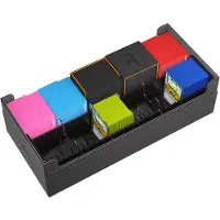 GameGenic Cards' Rail 500+ pakkalaatikko | Kaksiholkkinen korttis ilytys jopa 500 standardikokoiselle kortille | Ensiluokkainen akryylinen korttipelien j r