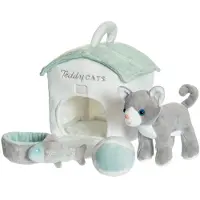 Teddykompaniet Teddy Cats, Playset - White - 19X21X23CM