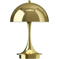 Louis Poulsen Panthella 160 Portable v3 pöytävalaisin Brass metallised