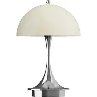 Louis Poulsen Panthella 160 Portable v3 pöytävalaisin Chrome opal beige