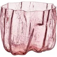 Kosta Boda Crackle maljakko 17,5 cm Vaaleanpunainen