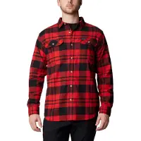 Columbia Men's Flare Gun Stretch Flannel Sail Red River Crossing Plaid M