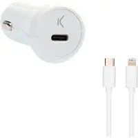 Bigbuy KSIX MFI 18W VALKOINEN AUTO-USB-LATURI