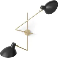 Astep - VV Cinquanta Twin, Brass Mount, Black Reflectors - Seinävalaisimet - Vittoriano Viganò - Musta