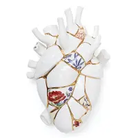 Seletti - Love In Bloom Kintsugi Porcelain Heart Maljakko