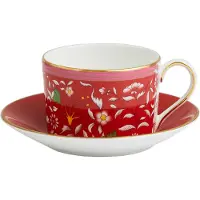 Wedgwood - Wonderlust Crimson Jewel Teacup Saucer - Teemukit - Monivärinen