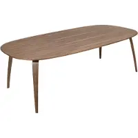 Gubi soikea ruokapöytä American walnut