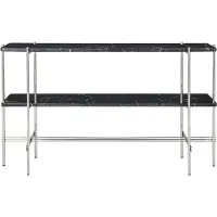 Gubi TS Console pöytä 120x30x72 cm Black marquina marble-teräs