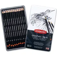 Derwent Metallic Box 9b-h-grafiittikyna 12 Yksiköt