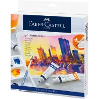 Faber-Castell Akvarelli-setti 24x9 ml + paletti