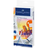 Faber-Castell Akvarelli-setti 12x9 ml + paletti
