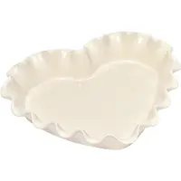 Emile Henry Sydän piirakkavuoka 1,5 litraa, cream
